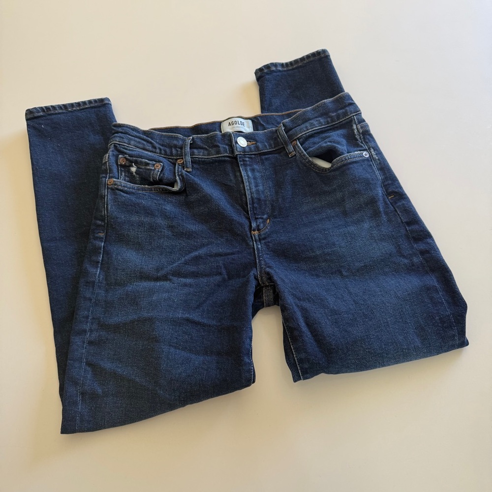 Agolde-Dark Wash-Skinny Denim-Jeans-Size 28